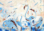 Фламинго. Батик. 69 x 99 2003.