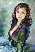Портрет девушки. Х., м. 70 x 100. 2005.