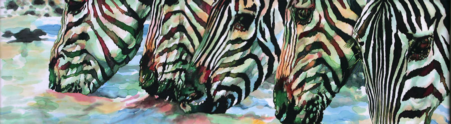 Watering place. Batik. 41 x 149. 2005.